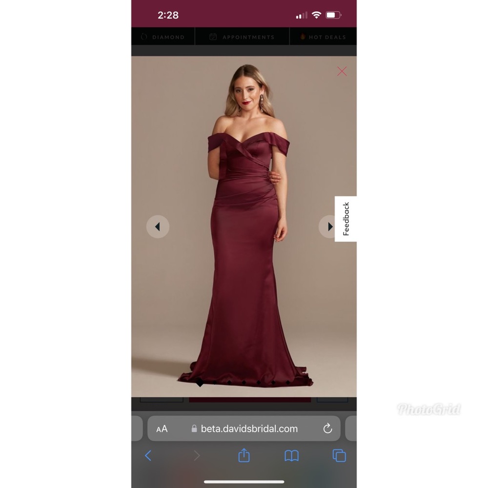 David’s Bridal Galina Signature Bridesmaid Dress.